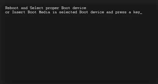 reboot and select proper boot device ASUS