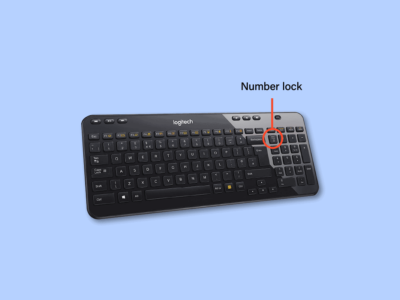 How can you turn off Logitech keyboard number lock