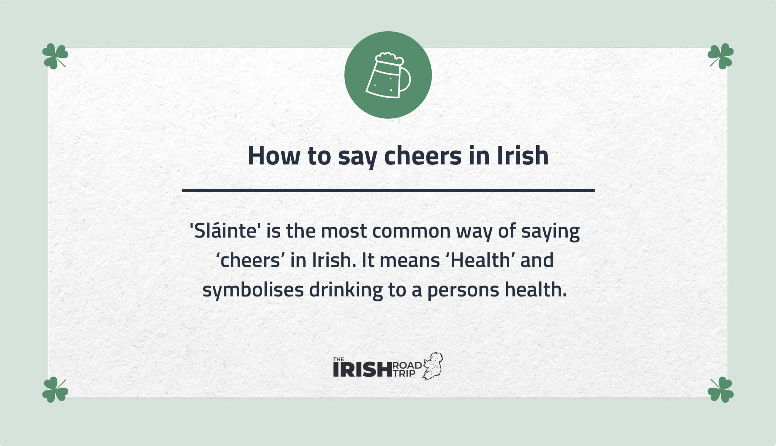 3 ways to say cheers in irish