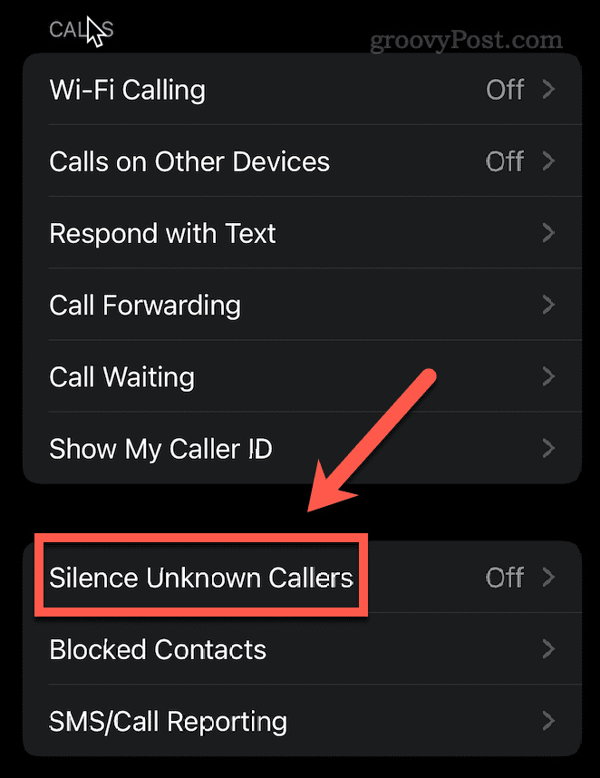 how to block no caller id calls on iphone