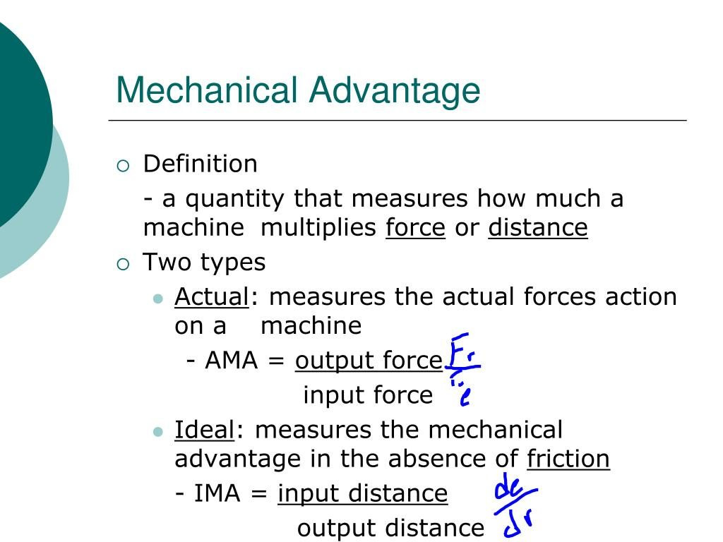 how to calculate ama actual mechanical advantage
