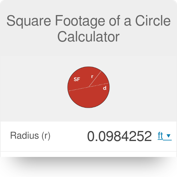 how to calculate the square feet of a circle
