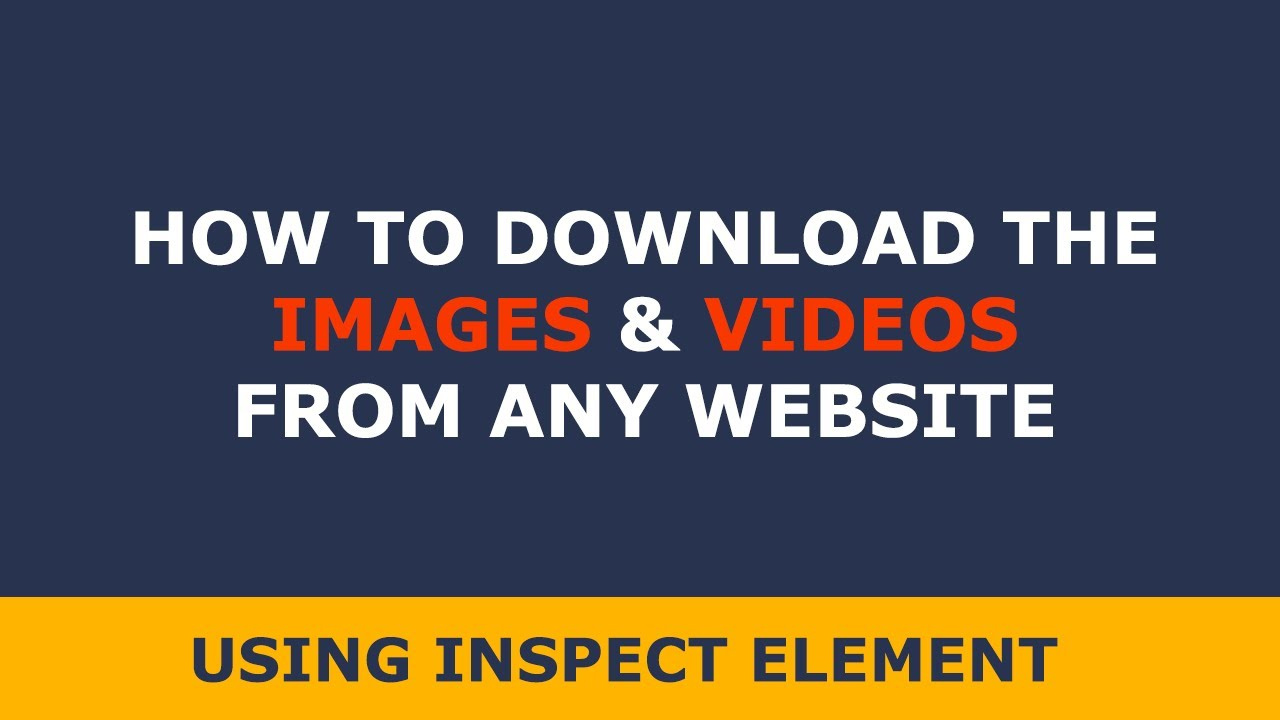 how to download video from inspect element