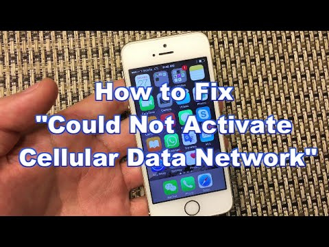 how to fix could not activate cellular data network error