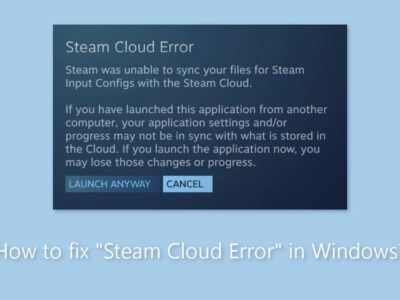 how to fix the steam cloud error in windows