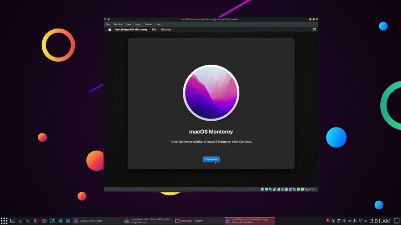 how to install macos in a virtual machine on ubuntu linux